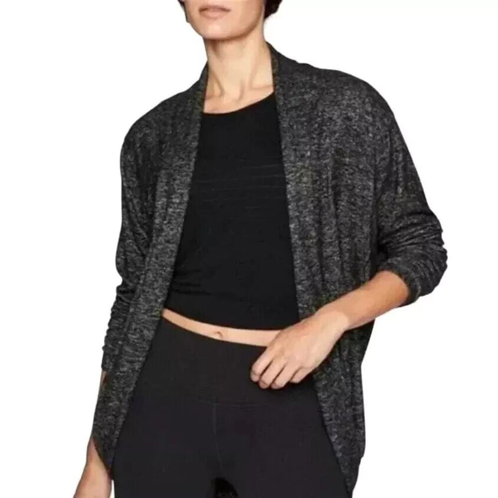 Y2K Athleta Womens Sweater Size M Luxe Open Cardigan Cottagecore Athleisure Gay